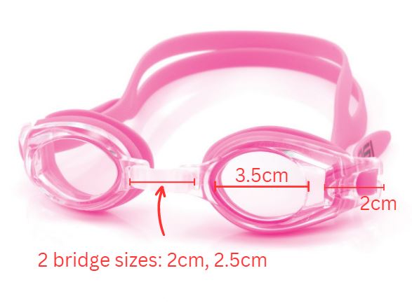 MOSI Children's Pre-made  Prescription Swimming Goggle (Rx With Sphere) - Pink